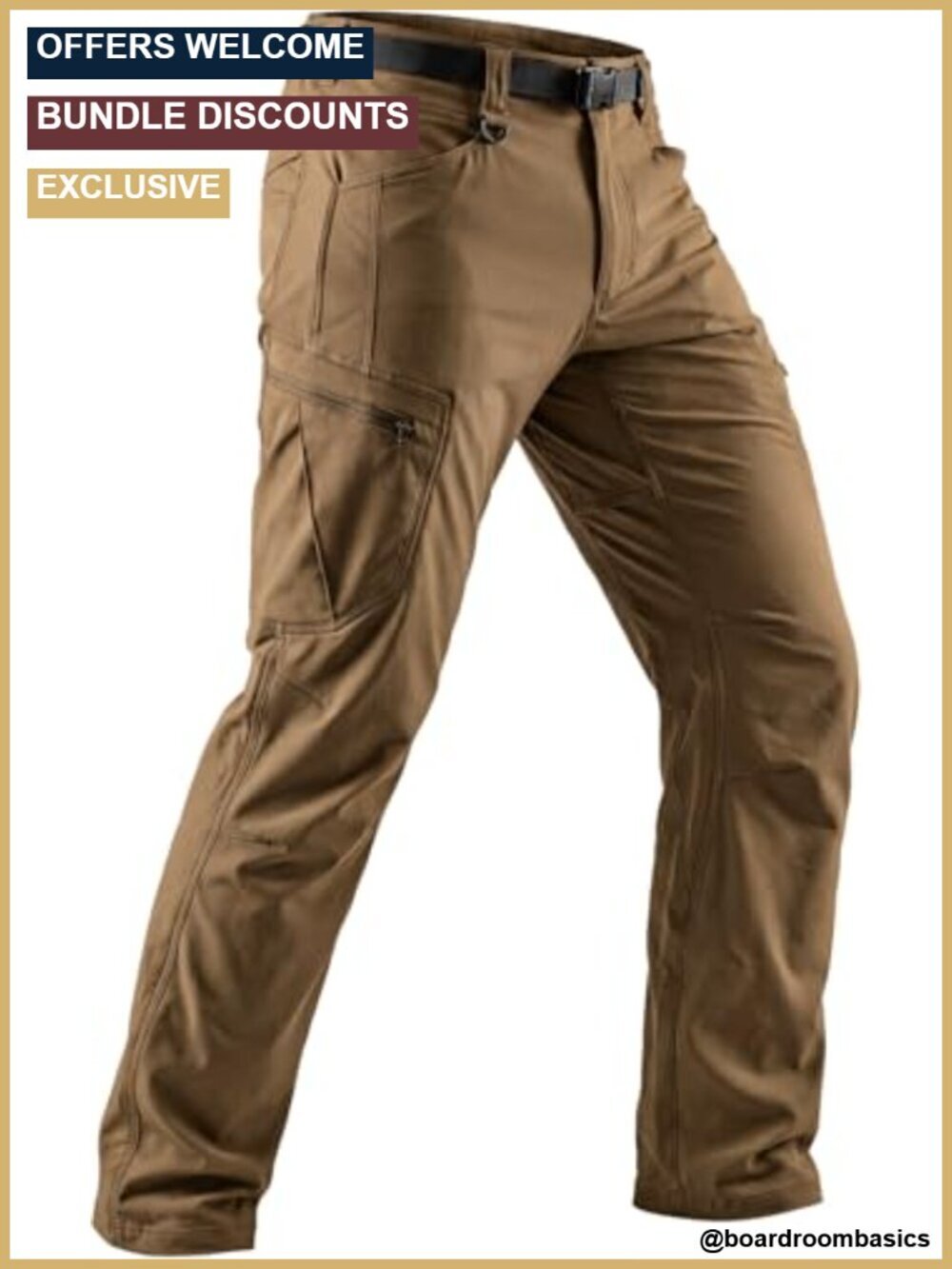 Men's Quick Dry Water Resistant Stretch Cargo Work Hiking Pants